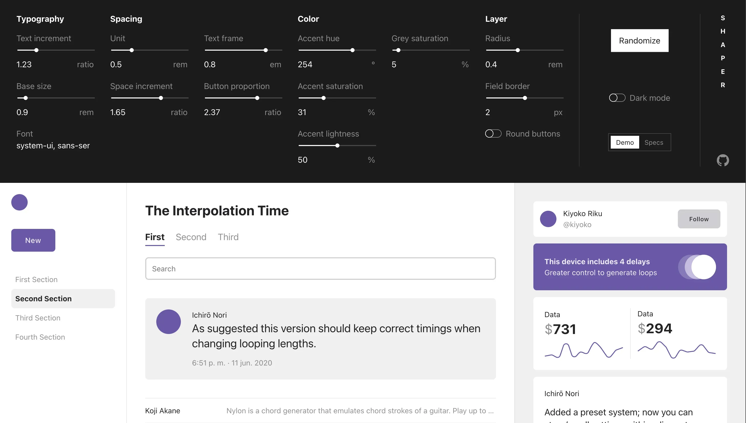shaper — interface styles shaper