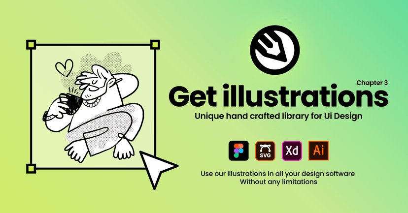 Get illustrations for Websites and applications